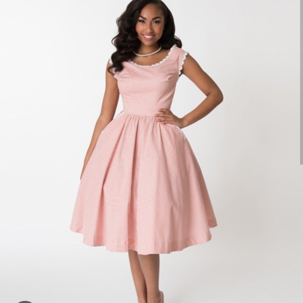 Unique Vintage Barbie Retro Dress Gingham